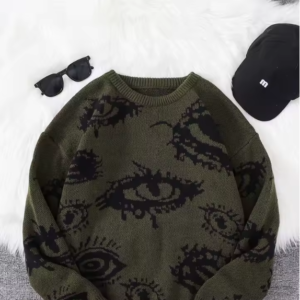 abstract eye jacquard pattern